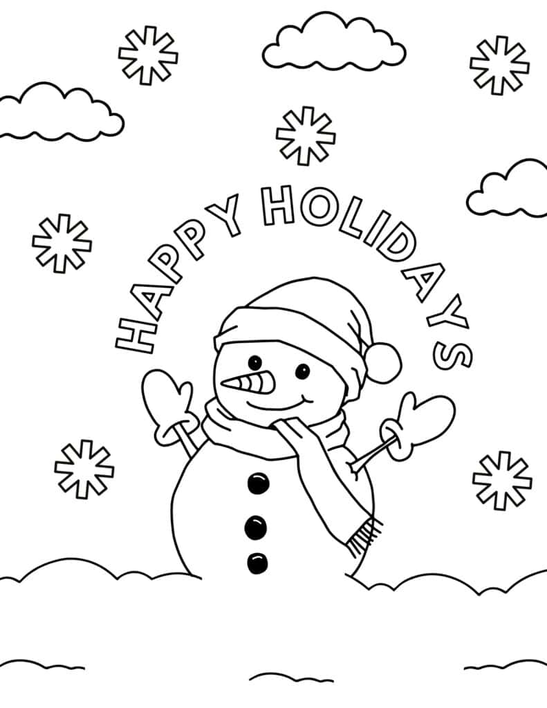 30 free printable snowman coloring pages for kids - prudent penny